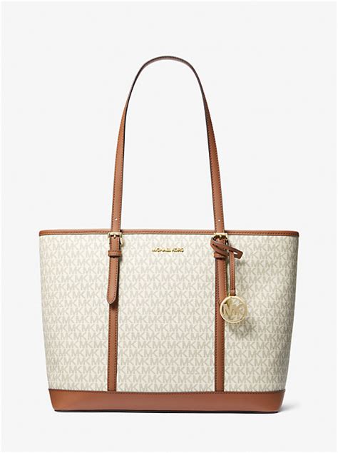 jet set travel large logo tote bag michael kors|michael kors designer tote jet set.